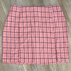 Plaid High-Rise Mini Skirt from SHEIN
